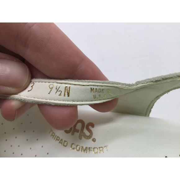 SAS Caress White Strap Wedge Sandal Womens 9.5N Comfort Sandal NIB - Picture 9 of 10
